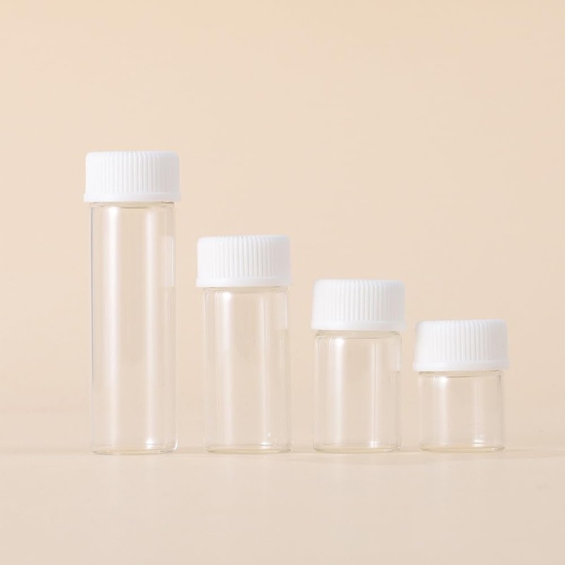12PCS 25ML Plastic Test Tubes with Screw Caps Sample Bottles