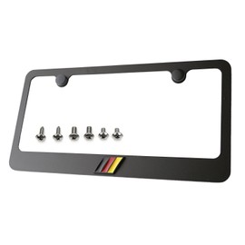 Germany 3D flag emblem Metal License Plate Frame (12"x6", Black)