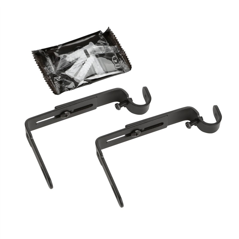 Umbra 244930-038 , Black Adjustable Bracket for Drapery Rod, Single