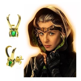 Importacion Aretes Sylvie Loki Princesa De Asgard Enchapados En Oro 18k