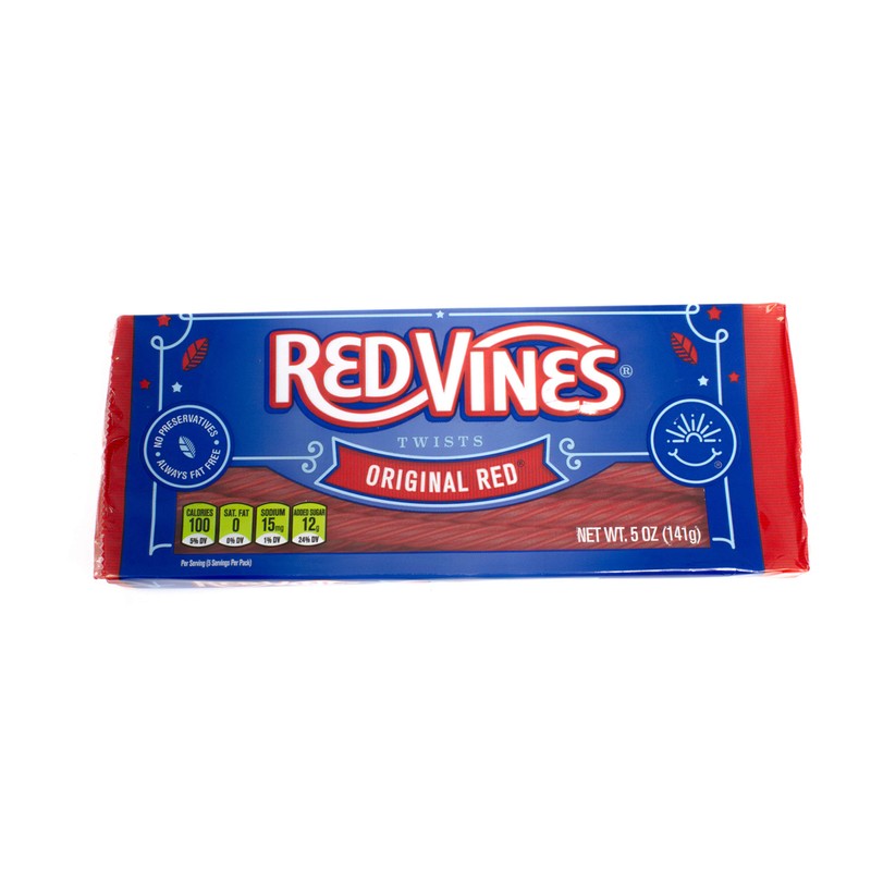 Red Vines Licorice, Original Red Flavor, 5oz Tray, Soft &