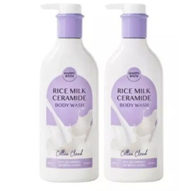 Happybath 해피바스 라이스밀크 세라마이드 바디워시 코튼클라우드 650g 2개 Happy Bath Rice Milk Ceramide Body Wash Cotton Cloud 650g 2pcs