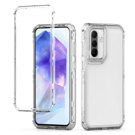 Yodueiv for Galaxy A36 Case/Galaxy A56/for Samsung A36 Case with Tempered Glass Screen Protector, Crystal Clear Full Body 3 Layer Heavy Duty Protective Phone Cover for Samsung Galaxy A36 5G Clear