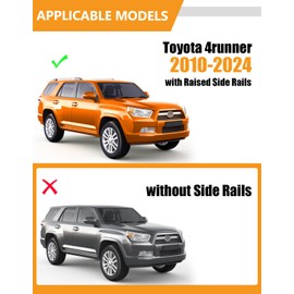 KINGGERI 330lbs All Aluminum Roof Rack Cross Bars Compatible with Toyota 4Runner 2010-2024 (with Raised Side Rails), Lockable Heavy Duty Anti-Theft roof Rack Crossbar Luggage Rack Kayak Accessories