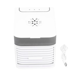 Mini Air Conditioner Home Desktop Small USB Powered Portable Removable Electric Cooling FanTouch Screen Clean
