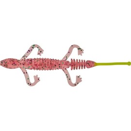 Mister Twister Ringer Lizard 5" Qty 10 - Cotton Candy/Chartreuse Tail