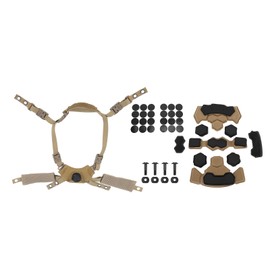 Helmet Liner System Internal Sponge Pad Adjustable Helmet Dial Suspension System Chin Strap for Fast for MICH for Wendy Helmet Soil Color