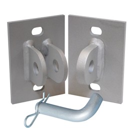 Dock Edge Stationary Dock Connector Hinge Kit, Galvanized, 3/16"