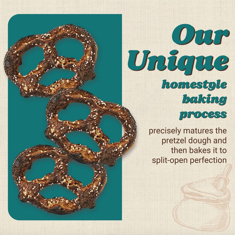 Unique Snacks Extra Dark Splits Pretzels, Original Split-Open Pretzels, Delicious