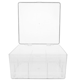 TEHAUX Convenient Card Storage Box Lid Acrylic Organizer for Game Cards and Items Compartments for Organization