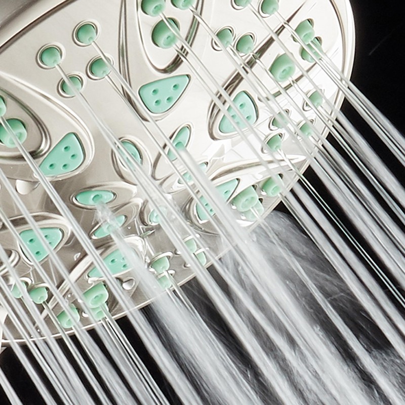 AquaDance Antimicrobial – Anti-Clog High-Pressure 6-Setting Shower Head with Nozzle