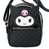 Sanrio Face-Shaped Shoulder Bag Kuromi PU Leather For Ages 3