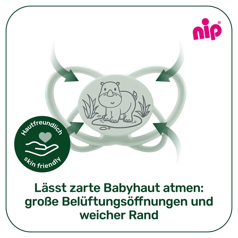 NIP Butterfly: Skin & Tooth-Friendly Dummy, Flat Teat, Soft &