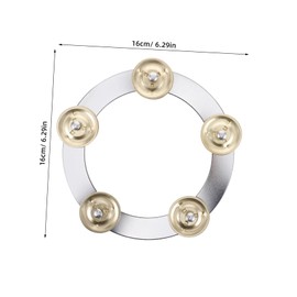SUPVOX Cymbal Ching Ring Tambourine Stainless Steel Percussion Instrument for Enhanced Rhythm Control Unique Hihat Design for Bands and Musical Settings