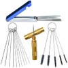 yuandan Carburetor Carbon Dirt Jet Cleaner Tool Kit Cleaning Needles with Brushes for Motorcycle ATV Moped Welder Carb Chainsaw Spray