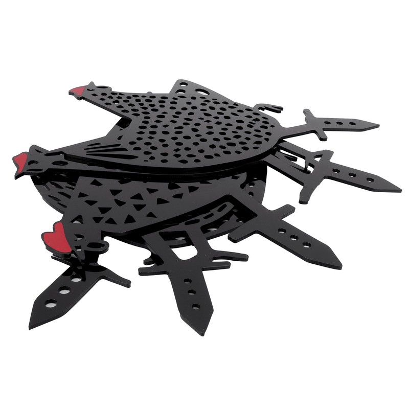 5Pcs Chicken Stakes Set Acrylic Animal Shape Statues Decoration for