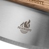 Feuergott Pizzaschneider Edelstahlklinge Griff aus Eschenholz Profi Pizzamesser mit 35