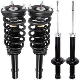 SCITOO - 2Pcs Front Complete Struts Spring Assembly + 2Pcs Rear Shock Absorbers Fit 00-05 for Hyundai Sonata 01-06 for Kia Magentis for Kia Optima Full Set Front Rear Complete Struts 171417- Set of 4