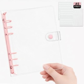 YONGDING Seal Binders, Transparent Seal Pad, A5 Size, Clear Binder, For Storage, Organization, Display, Peel and Stick Schedule, Gourmet Records, Checklists, Prep Book, Card Sleeve, 6 Ring File