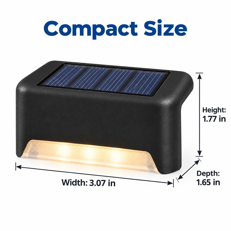 4PCS Solar Deck Lights Outdoor – Waterproof LED Fence Step