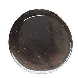 KRIO® - 1 x Flat Gemstone Disc Stone Worry Stone Therapy Stone Gemstone (Smoky Quartz)