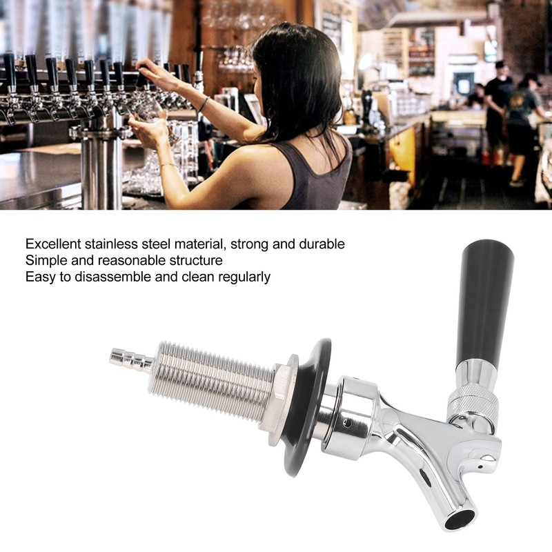 Beer Faucet Kit Parts Stainless Steel with Shank 100mm Long