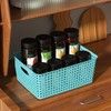 Rocketmyth Plastic Woven Storage Basket, Colorful Storage Basket Plastic, 4