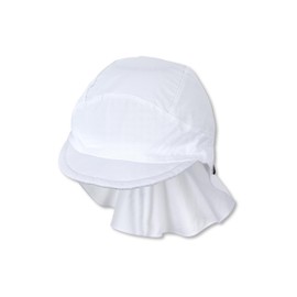 Sterntaler Unisex Children's Peaked Cap with Neck Protection, No Ties, Children's Hat, White