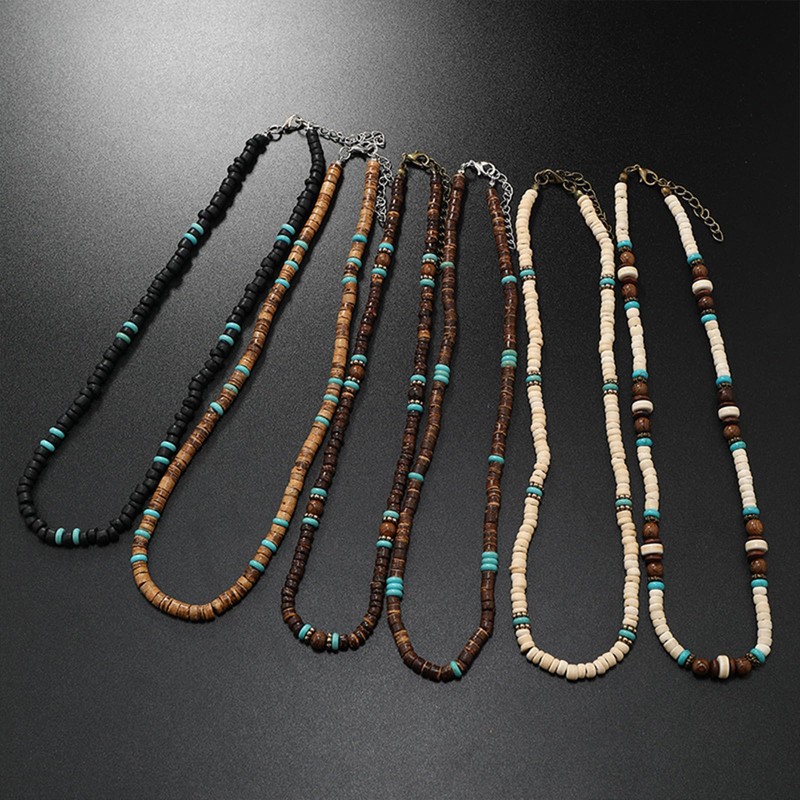 ONBRIG Puka Shell Necklace Men Summer Surfer Necklace Seashell Necklace