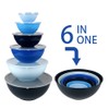BoxedHome BPA Free Plastic Round Mixing Bowl with Lids, 12