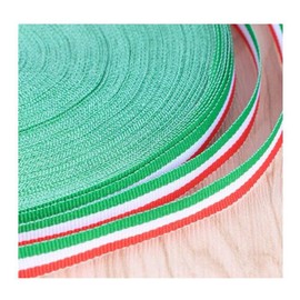 Tricolour Red White Green Decorative Gift Ribbon 10 m Medal Ribbon for Arts Crafts and National Celebrations Patriotic Banne (10 m x 20 mm)