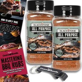 Blackstone All Purpose (AP) Seasoning – Gourmet Griddle Premium Barbecue Rub 2 Pk (14.6 oz) + BBQ Masters & Opener (4 Items)!