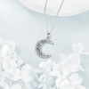 VONALA Celtic Knot Moon Necklace 925 Sterling Silver Moon Pendant