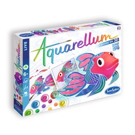 Sentosphère 3906702 Aquarum Live 3D Painting Set for Children, Sea Animals, Large Painting Templates, Craft Kit, Creative Set