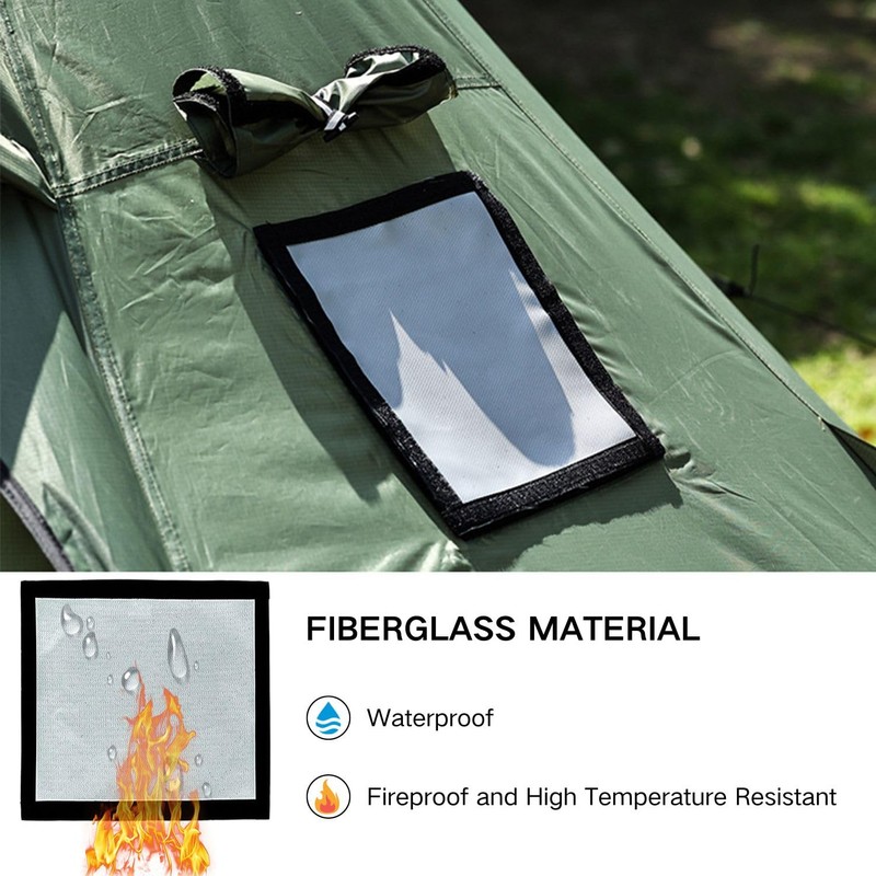 Stove Jack Kit for Tent Highly Flame-Retardant DIY Stove Jack