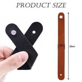 YUEYIXII 2PCS Guitar Leather Head-stock Tie Strap Hook Guitar Neck Strap Button for Acoustic and Electric Guitars Bass Guitars Ukulele Banjor Accessories