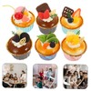WINOMO 6 Pcs Simulated Food Cupcake Model Food Samples Cupcake
