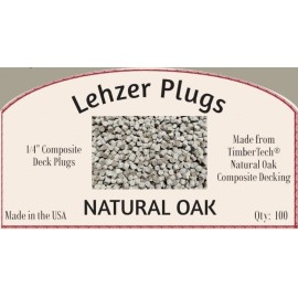 Lehzer Plugs New 1/4" TimberTech "Natural Oak" Plugs for Composite Decking