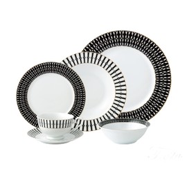 24 Piece Dinnerware Set-Fine China, Service for 4 by Lorren Home Trends