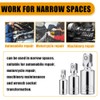 3PCS Universal Joint Socket Set, 1/4” 3/8” 1/2” Drive Swivel