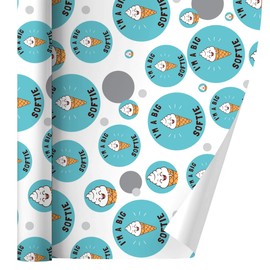 GRAPHICS & MORE I'm A Big Softie Soft Serve Ice Cream Cone Funny Humor Gift Wrap Wrapping Paper Roll