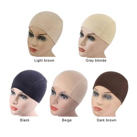 YANTAISIYU Bamboo Fiber Wig Cap Comfortable Elastic Wig Cap Wearing Under Wigs (Black)