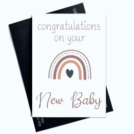 New Born Baby Cards Congratulations on your New baby Greeting Day Card Rainbow Novelty SP40