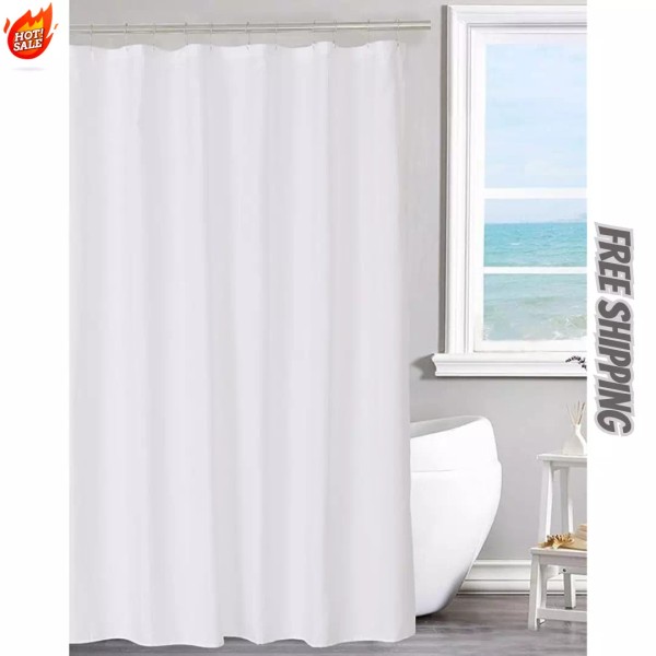 does not apply Fabric Shower Curtain Liner Solid White Hotel