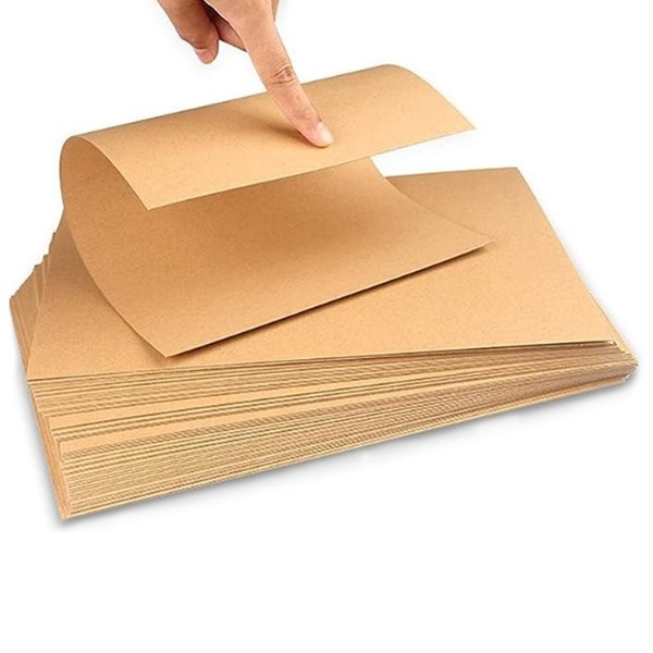 Rainmae 80 Sheets,Brown Kraft Paper Card A4-200gsm Thick Cardstock Printer Craft Card Stock Paper for Invitations, Menus, Crafts, DIY Cards