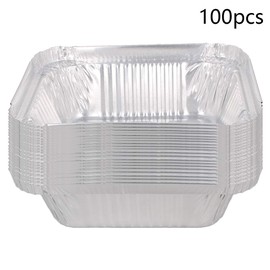 Othmro 33Pcs 220ml Disposable Aluminum Foil Pans, Aluminum Trayfor Cookware Great for Baking, Cooking, Grilling, Serving & Lining Steam Table Trays Chafers
