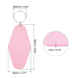 PATIKIL Vintage Motel Keychain, 10 Pack Blank Hotel Keychains Rhombus Retro Key Tag for DIY Crafts Ornament Backpack Luggage Labels Tags, Light Pink