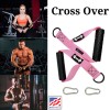 DUMBBELL Handle Straps Cross Over Foam Strength Gym Training Grips