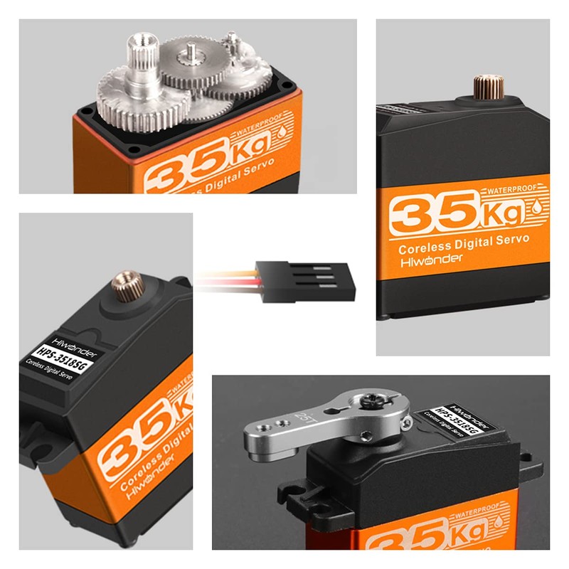 35KG High Torque Coreless Servo Motor Metal Gear Digital and