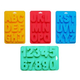 Traytastic! Silicone Alphabet & Number Mold Bundle - Large 1.5" Tall Letters & Numbers A-Z 0-9 - Crafting, Baking, Molding, Melting